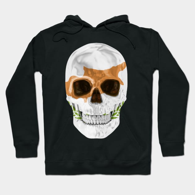 Cyprus Flag Skull - Gift for Cypriot With Roots From Cyprus Hoodie by Country Flags